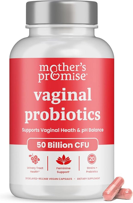 Vaginal Probiotics for Women pH Balance | 50 Billion CFU Womens Probiotic + Cranberry Pills for Vaginal Health, Healthy Odor, Yeast, Urinary Tract | Vegan Women's Probiotics and Prebiotics Supplement