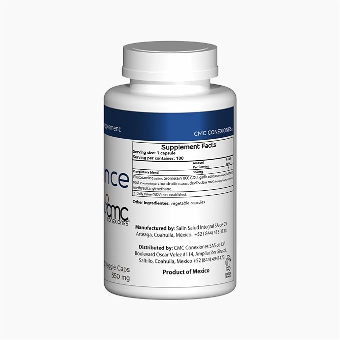ARTIADVANCE Glucosamine Chondroitin, 100 Veggie caps - 550 mg Each- Joint Bone, and Muscle Whole Body Support