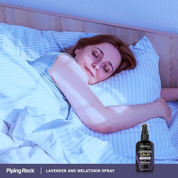 Piping Rock Melatonin Sleep Spray 8 fl oz | with Melatonin & Lavender | Pillow, Room & Body Nighttime Spray