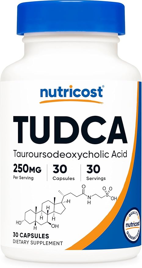 Nutricost Tudca 250mg, 30 Capsules (Tauroursodeoxycholic Acid) - Gluten Free, Non-GMO