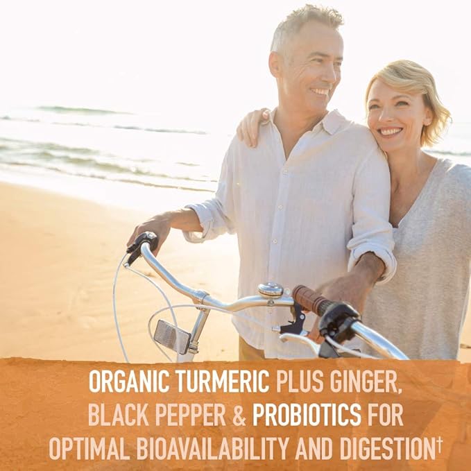Garden of Life Turmeric Inflammatory Response 60 Tablets 100mg Curcumin & Zinc Supplements 30mg High Potency for Immune Health