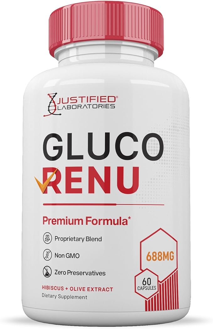 (10 Pack) Gluco Renu 688MG Glyco Support Pills Premium Formula Gluo Renew Glycogen Support Formulated Hawthrone Hibiscus Garlic Junpier Powder Olive Green Tea Extract 600 Capsules
