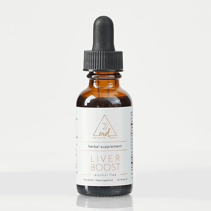 OWL Liver Boost Herbal Supplement – Natural Liver Support Tincture for Detoxification, Digestive Health, and Inflammation Reduction – 1 fl oz