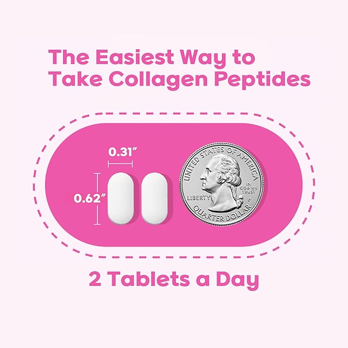 Ever Collagen in&UP Biotin Cell, Low Molecular Marine Fish Collagen Peptides Tablets with Vitamin Selenium Supplements - Healthy Skin, Hair, Nail for Women - Antioxidant Supplement
