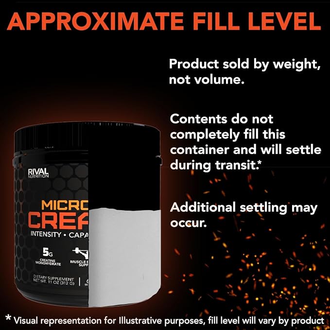 Rival Nutrition Micronized Creatine- Unflavored, 11 oz.