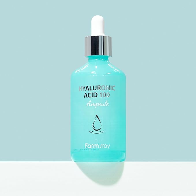 FARMSTAY Hyaluronic Acid 100 Ampoule - Hydrating Hyaluronic Acid Treatment - Helps Maintain Water and Oil Balance - Strengthens Skin Barrier - 3.38 oz