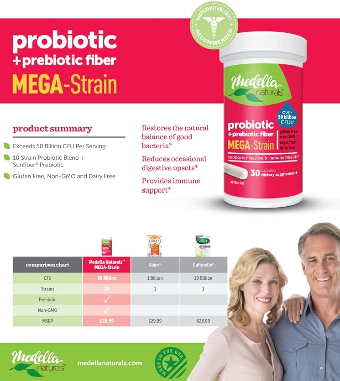 Sleep Aid + Megastrain Probiotics for Adults 100% Drug-Free & Non-Habit-Forming – Clinically Formulated Sleep Supplement That Improves Quality of Sleep - Proprietary Blend of Melatonin