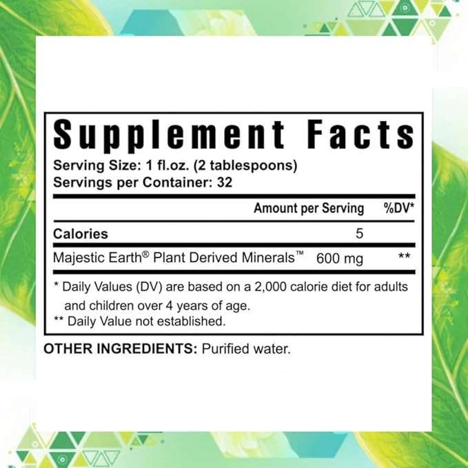 Youngevity Plant Derived Liquid Minerals - 77+ Natural Unaltered Trace Minerals - 19,000mg Plant Mineral Solids - Colloidal Form Humic Shale - (32 oz Pack of 2)