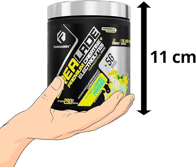 Forzagen CREA-Lade 35 Servings, Premium Creatine Monohydrate with Electrolytes Flavored Lemonade Paradise
