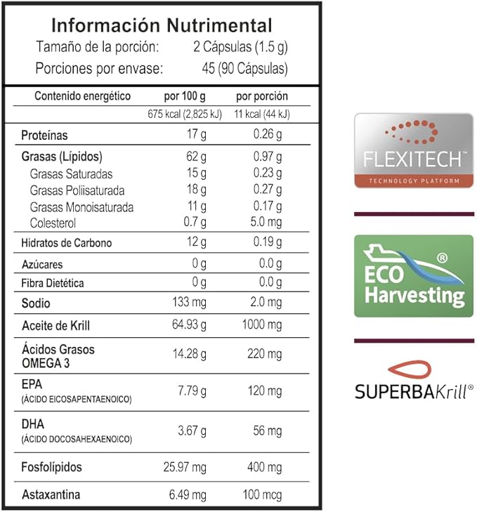 Vidalia Provides a Potent Source of Omega-3 derived from Antarctic Krill Oil, high Content of PHOSPHOLIPIDS, Choline and ASTAXANTHIN, offering Superior bioavailability. Free Heavy Metals.