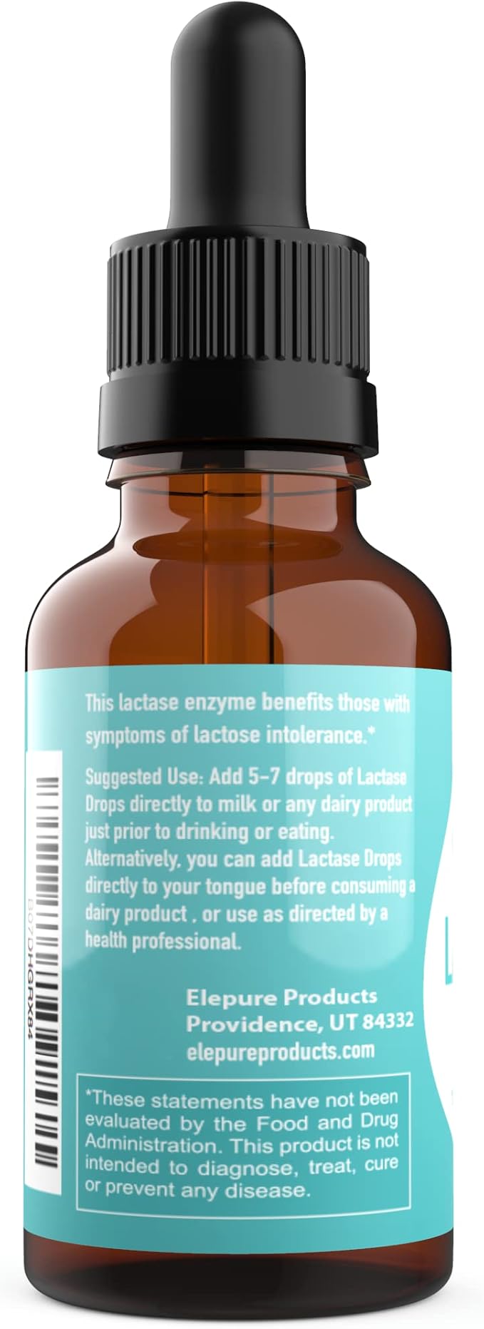 100 Servings- Lactase Drops Lactose Intolerance Enzyme - 20 Milliliters
