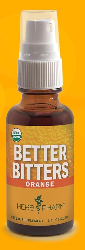 Herb Pharm Better Bitters Certified Organic Digestive Bitters, Orange, 1 Ounce (Pack of 2)