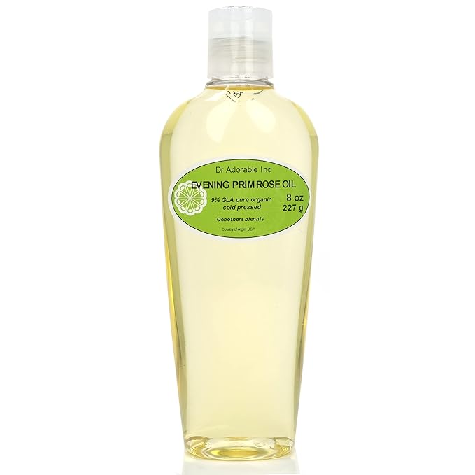 Dr Adorable - 8 oz - Evening Primrose Oil - 100% Pure Natural Organic Cold Pressed