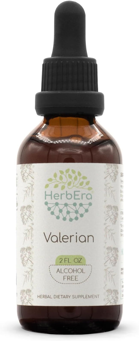 Valerian B60 Alcohol-Free Herbal Extract Tincture, Concentrated Liquid Drops Natural (Valeriana Officinalis) Dried Root (2 fl oz)