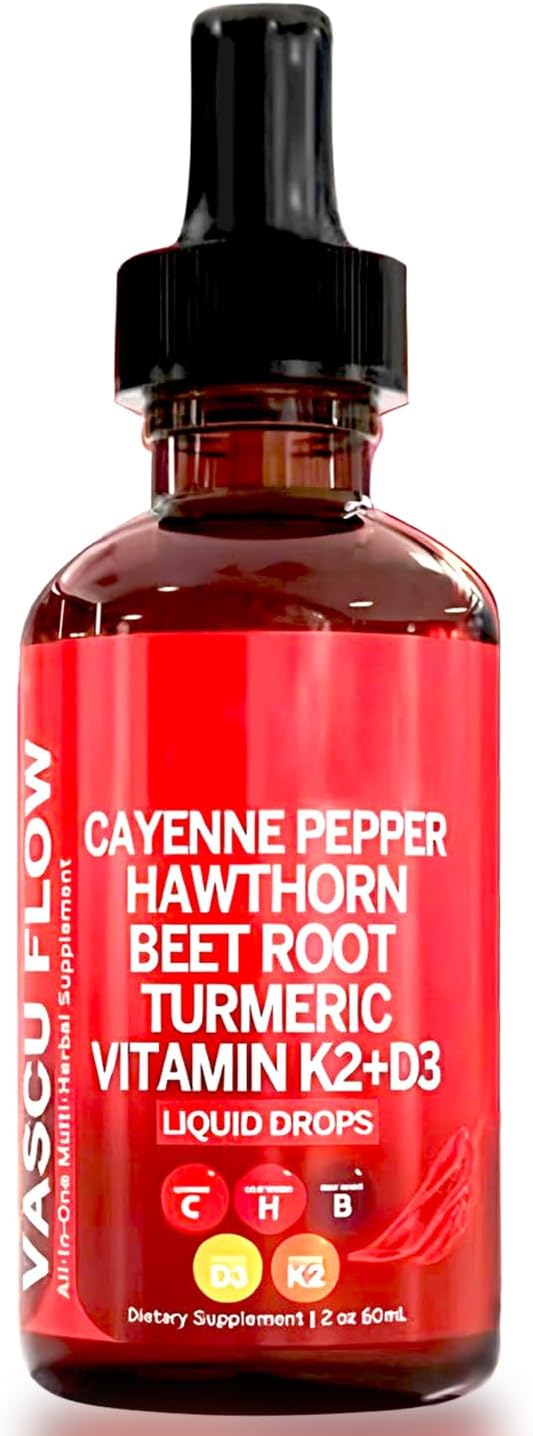Cayenne Pepper Drops, Clean Nutra Cayenne Pepper Extract with Hawthorn Beet Root 60ml Plant-Based Liquid (1Pcs)
