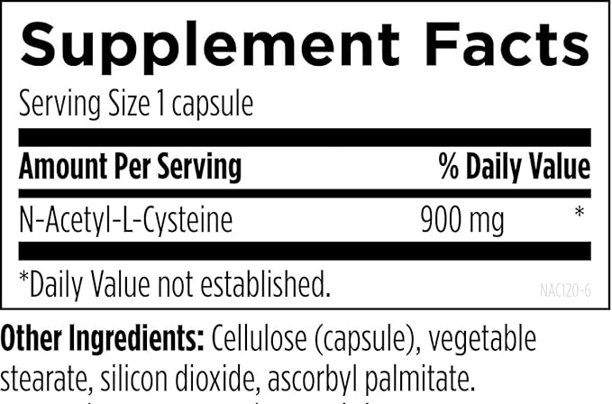 Designs for Health N-Acetyl-L-Cysteine - 900mg NAC, Antioxidant Glutathione Precursor - Detox + Workout Recovery Support - Non-GMO + Gluten Free Supplement (120 Capsules)