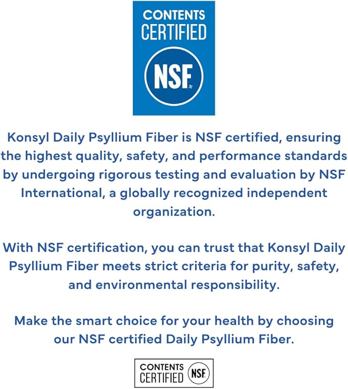 Konsyl Daily Psyllium Fiber Powder | 100% All-Natural Psyllium Husk for Gut & Digestive Health | No Sugar, No Fillers – 540g/19oz