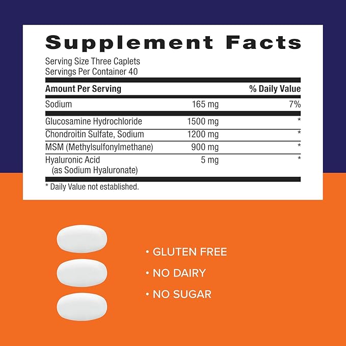 GNC Triflex Joint Support Caplets, Clinical Strength, Glucosamine, Chondroitin, MSM, Mobility, Comfort, Flexibility, Cartilage Health, for Men & Women’s, HSA FSA Eligible,120 Count, 40 Day Supply