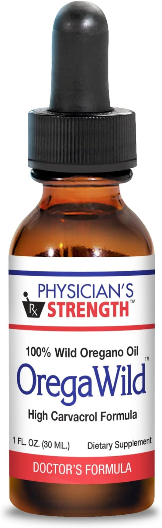 Physician's Strength OregaWild - 30 mL - 100% Wild Oregano Oil - 432 Servings