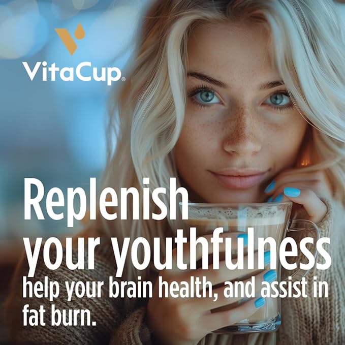 VitaCup Keto + Collagen Coffee Creamer Vanilla Flavor w/MCT, Collagen Protein, Coconut Water, L-Theanine for Keto Diet, Coffee, Smoothies, & Shakes, Dairy-Free, Gluten-Free, Soy-Free, 3 bags,10oz each
