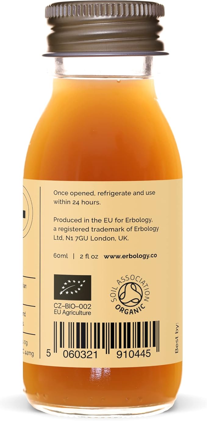 100% Organic Bergamot Juice 12 Daily Shots (60ml) - Supports Immunity and Collagen Production - High in Vitamin C and Bio-active Flavonoids - Straight from Farm in Italy - Undiluted - No Added Sugar