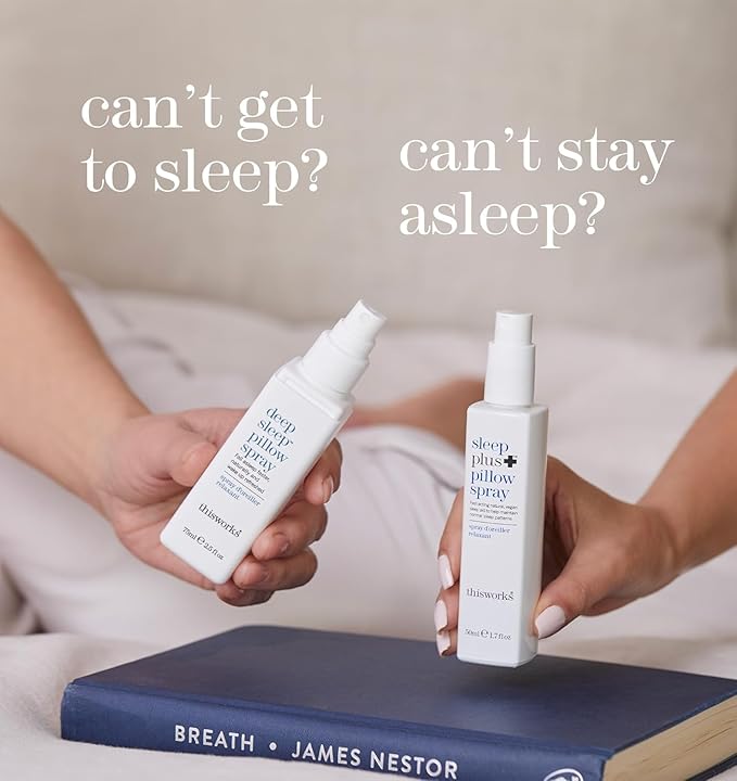 THISWORKS Sleep Plus Pillow Spray Fast-Acting Natural Rest with with Essential Oils of Lavender, Vetivert and Camomile, 100ml, 3.3 fl oz