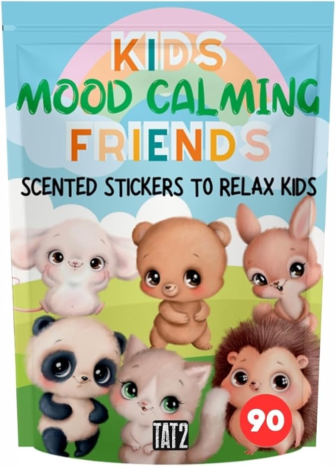 Mood Calming Stickers for Kids/Adults (90 Pack) – All Natural Patches, Chemical and Drug Free, Mood Support for Relaxation