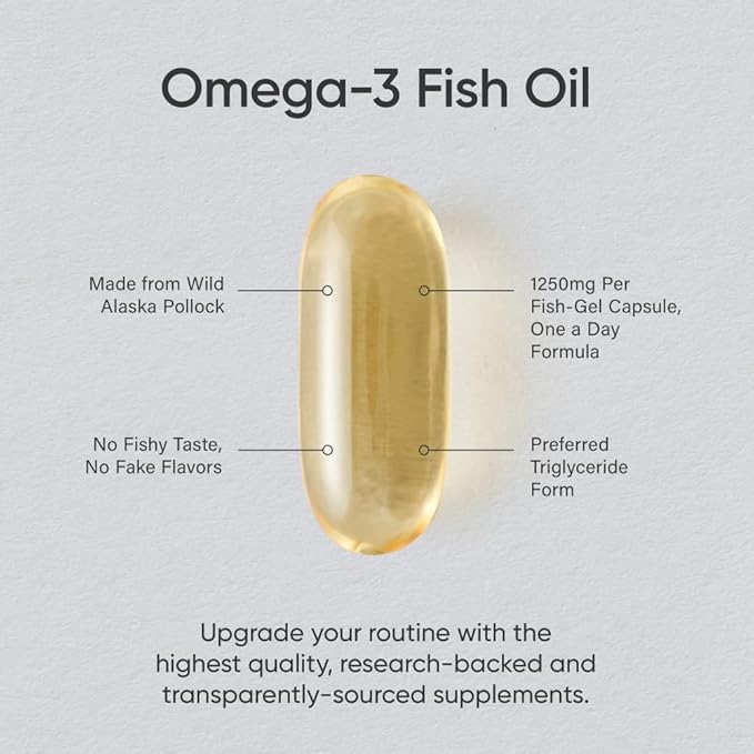 Sports Research Triple Strength Omega 3 Fish Oil EPA & DHA Fatty Acids from Wild Alaskan Pollock & Magtein Magnesium L-Threonate Supports Memory, Focus, Sleep & Mood Brain Health Pack