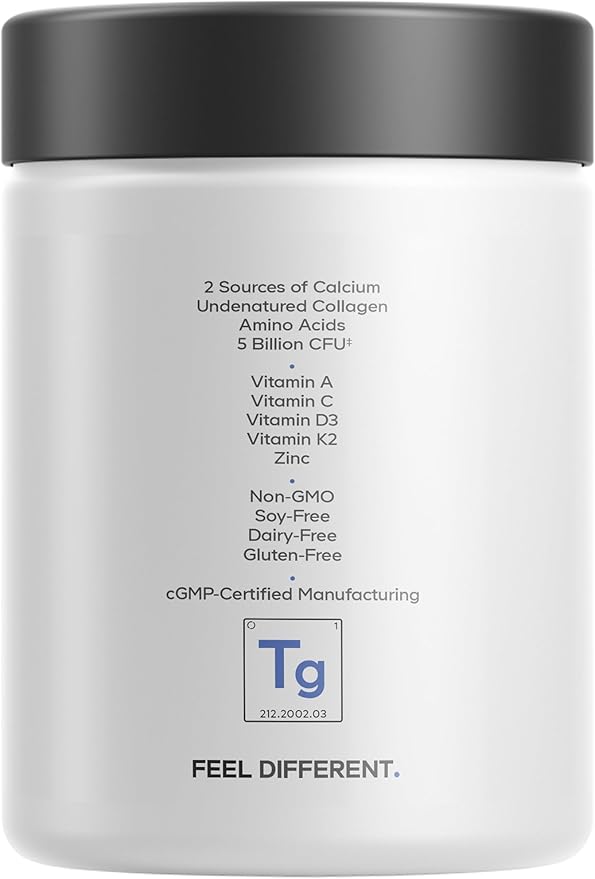 Codeage Teeth & Gums Vitamins + Oral Probiotics Supplement for Mouth - Whole Food Calcium, Collagen, Potassium, Vitamin C, D3, K2, Zinc – Oral Care & Dental Multivitamin Supplements - 90 Capsules