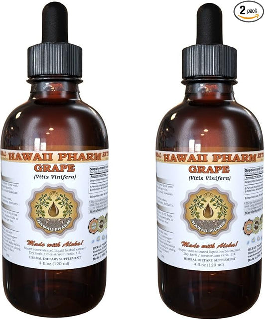Grape Liquid Extract, Grape (Vitis Vinifera) Seed Tincture Supplement 2x2 oz