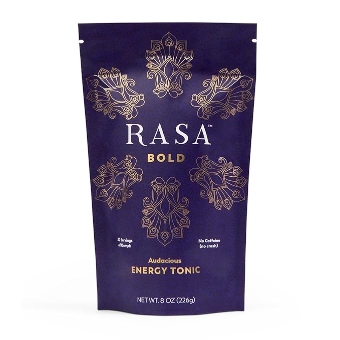 Rasa Bold – Adaptogenic Mushroom Coffee Alternative | Vegan, Keto, Whole 30, Ayurveda Wellness Tonic with Lion's Mane, Rhodiola, +Cordyceps (8 oz / 30 Servings)