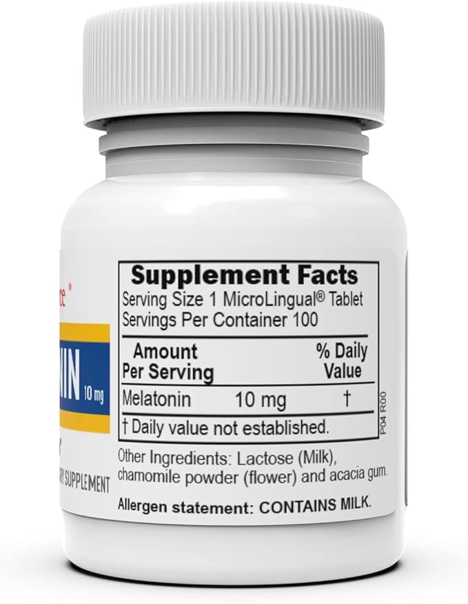 Superior Source Melatonin 10 mg - Healthy Sleep Support Supplement for Adults - Melatonin Formula with Chamomile Aids Relaxation & Restful Sleep - 100 Sublingual Dissolving Tablets
