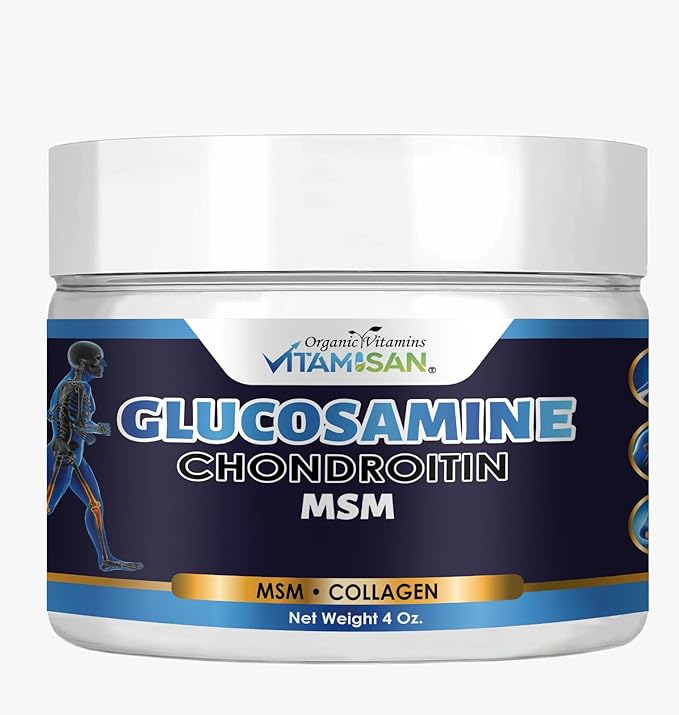 Premium Organic Glucosamine & Chondroitin Cream with MSM, Arnica, & Collagen