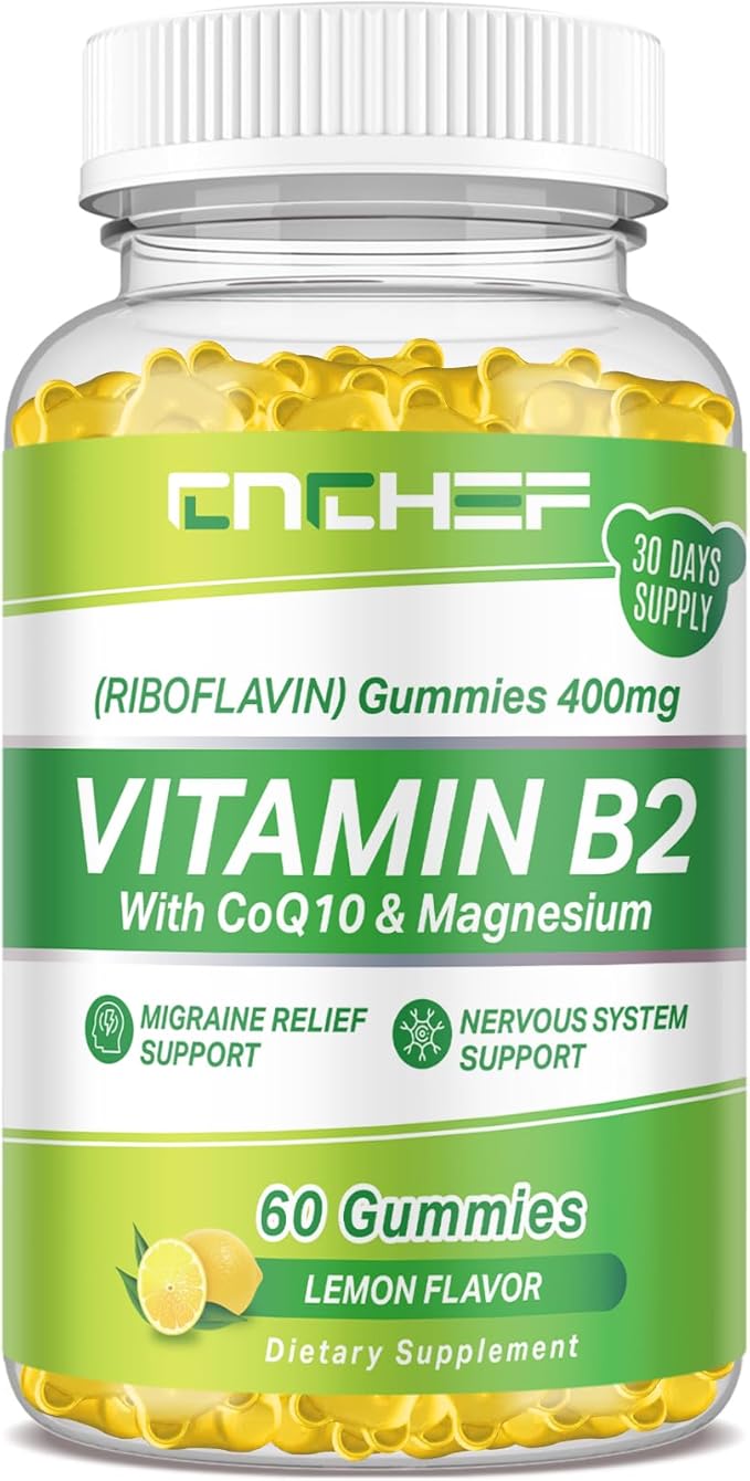 Vitamin B2 Gummies - 400mg Riboflavin Supplement for Adults & Kids