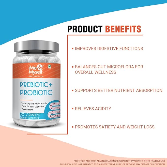Prebiotic & Probiotic Capsules – 30 Count
