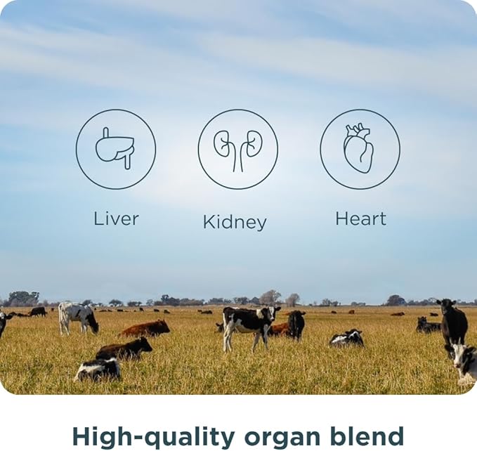 Ancient Nutrition Organ Supplements, Once Daily Grass-Fed and Wild Organ Complex Capsules, Liver, Heart, Kidney Supports Organ, Cognitive, and Immune System Health, 30 Ct