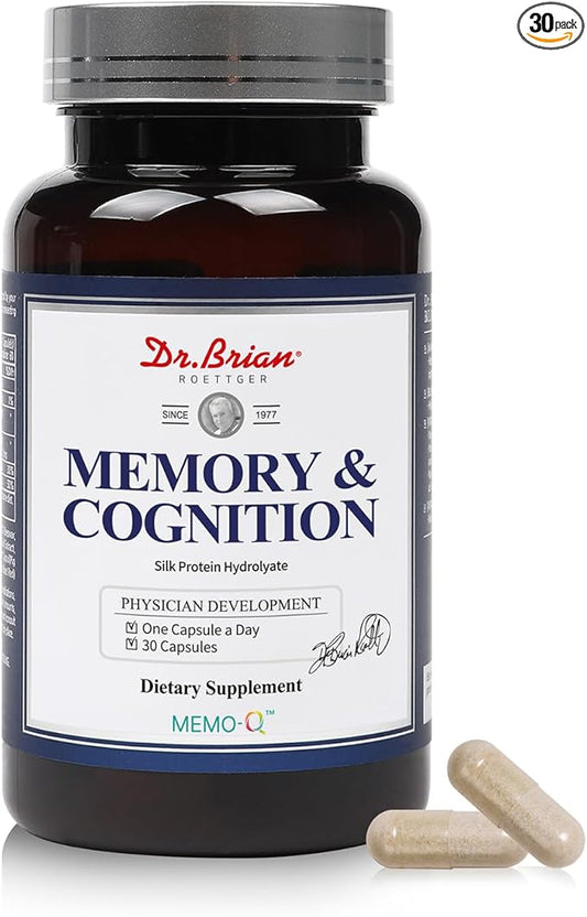 Dr. Brian Phosphatidylserine Brain Supplement for Memory & Focus - Nootropic Cognitive Support with Ginkgo Biloba, B Vitamins - Mental Clarity & Concentration Booster - 30 Capsules