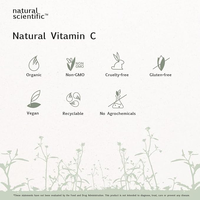 Vitamin C 500mg Supplement for Immune Support - from Organic Acerola Cherry - Vegan & Non-GMO - 45 Capsules, 15 Day Supply - Premium Dietary Supplement