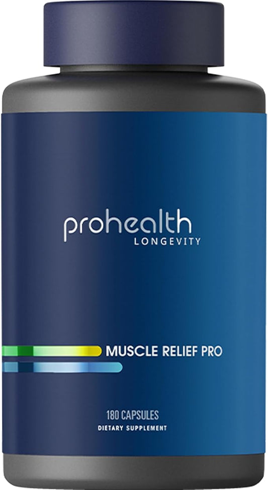 ProHealth Joint & Muscle Relief Pro - Glucosamine Chondroitin, Turmeric, Magnesium, MSM, Malic Acid, Boswellia. Supplement to Help Decrease Muscle & Joint Discomfort & Sleep Better (30 Servings)