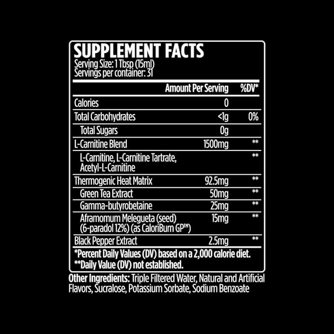 VMI Sports L-Carnitine 1500 Heat Liquid Enhanced Thermogenic | 1500 mg Carnitine | Maximum Absorption Formula | Great Taste for Men & Women | 31 Servings (Miami Vice)