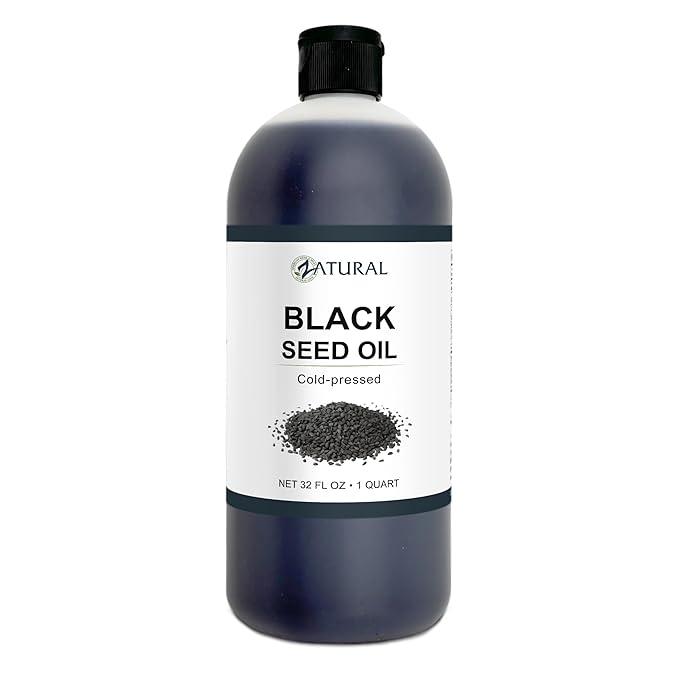 Zatural Black Seed Oil Nigella Sativa Cold Pressed Cumin Oil Digestion, Skin, Brain, Immune, Joints & More (32 Fl Oz)