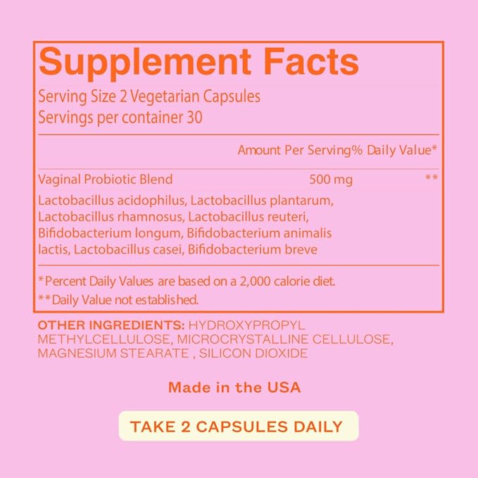 Cheeky Bonsai Vaginal Probiotic for Women pH Balance with Maximum Support 50 Billion CFU Probiotics - 8 Unique Strains for Her - Lactobacillus Blend - 60 Cap