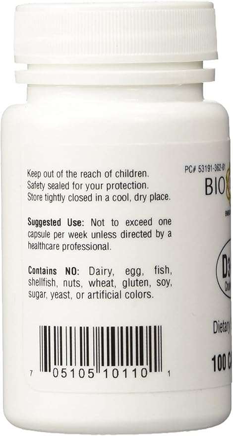 D3-50 50,000iu - Bio-Tech Pharmacal - 100 Capsules - Pack of 2