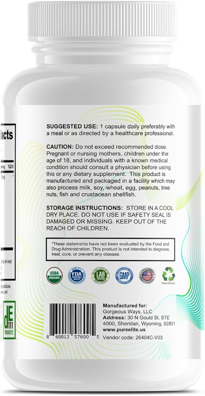 Gut Probiotic 30 Billion CFU with DE111® & 10 Strains - High Potency Probiotic Supplement for Digestive Health, Immune System Support, Enhanced Nutrient Absorption - Non-GMO, 30 Vegetarian Capsules
