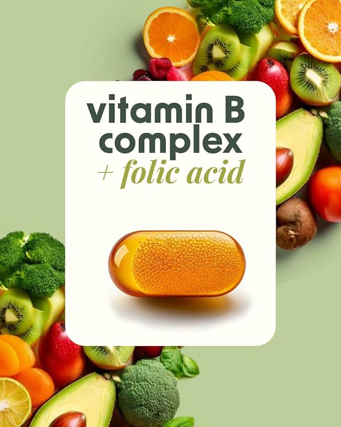 Alpha & Omega Nutrition Vitamin B-Complex + Folic Acid, Support Neurological and Cardiovascular Health, Energy Levels & Nervous System Support, Vitamin B12, Biotin & More - 60 Tablets, 2 Mo Supply