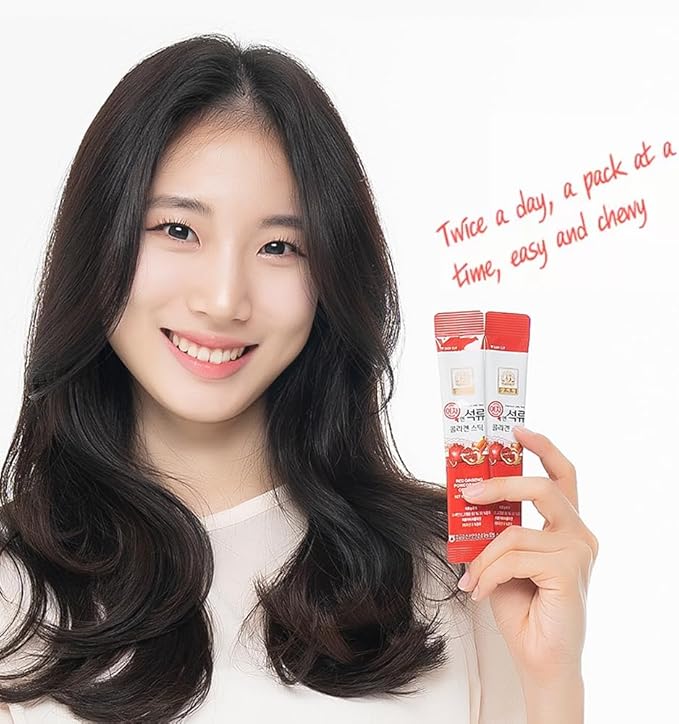 Korean Beauty Baekje Geumsan Women's Pomegranate Collagen Jelly Stick 5.1oz / 30 Count (5 Pack)