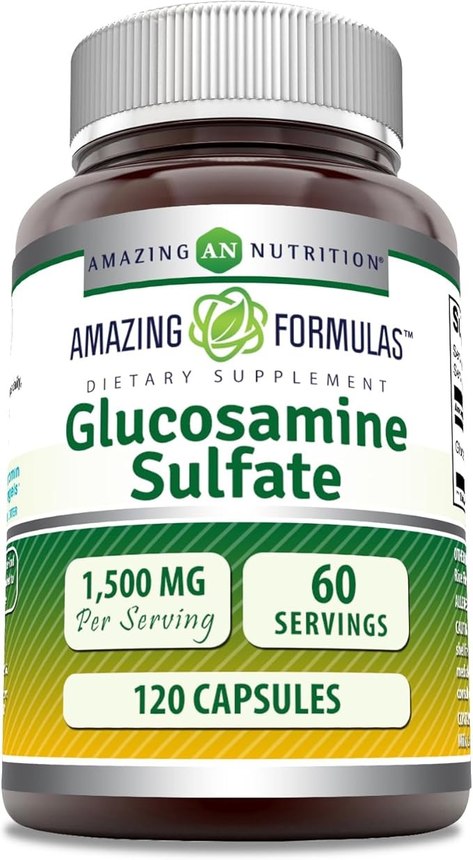 Amazing Formulas Glucosamine Sulfate Supplement | 1500 Mg Per Serving | 120 Capsules | Non-GMO | Gluten-Free | Made in USA