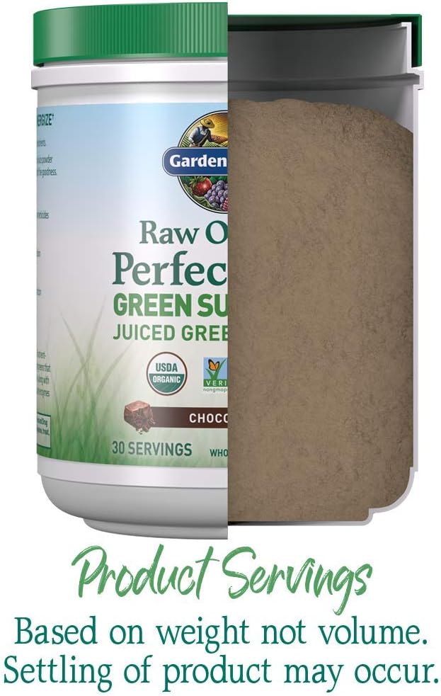 Garden of Life Raw Organic Perfect Food Green Superfood Juiced Greens Powder - Chocolate, 30 Servings (Packaging May Vary)