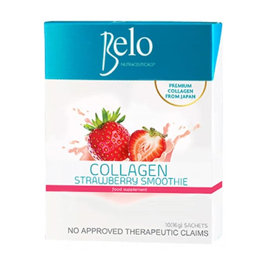 Belo Collagen Strawberry Smoothie Powder 10 (16g) sachets