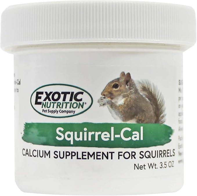 Squirrel-Cal and Squirrel Booster (2 Pack) - Ultra-fine Powdered Calcium Supplement - for Pet Squirrels